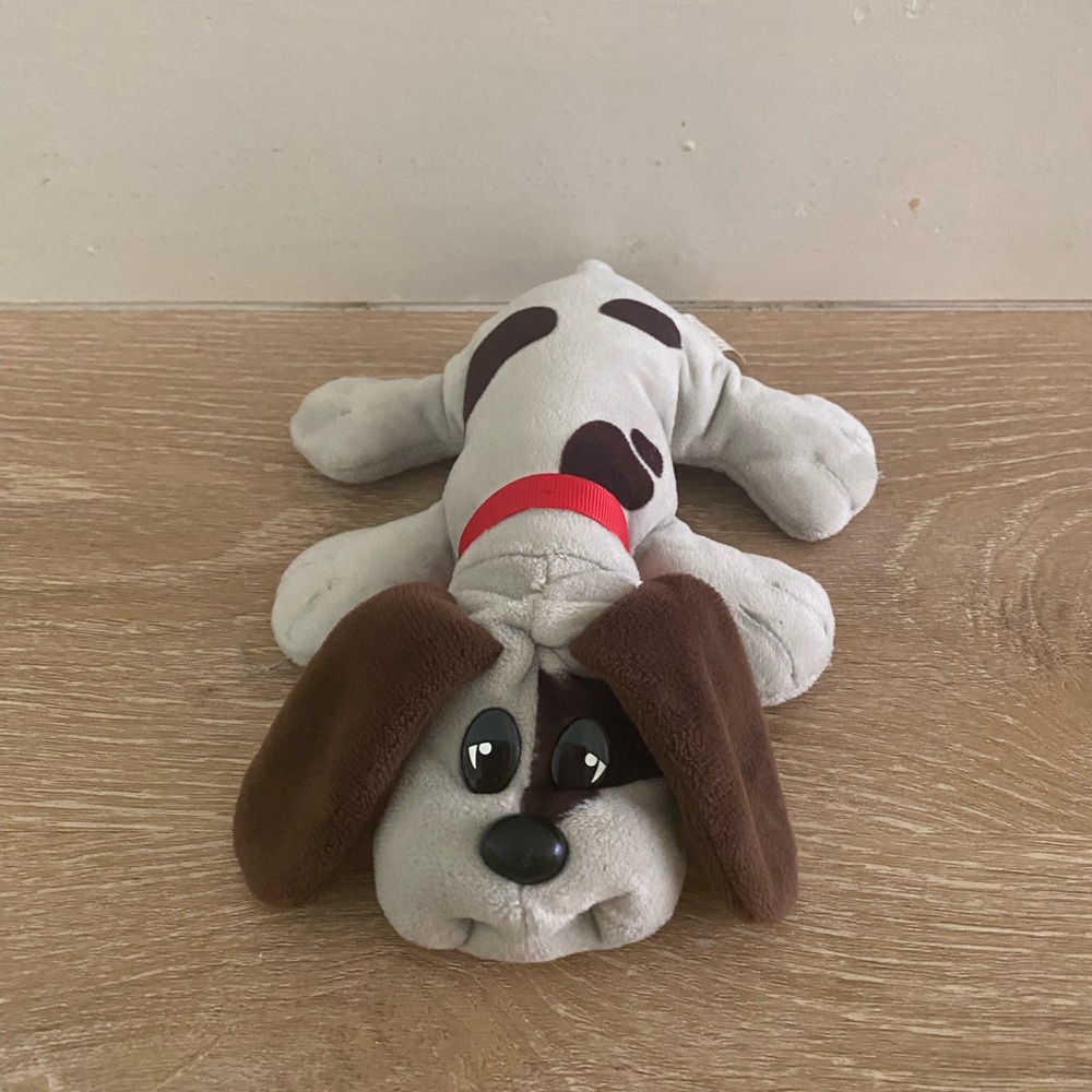 Pound Puppies Plush Dog Toy with Red Collar